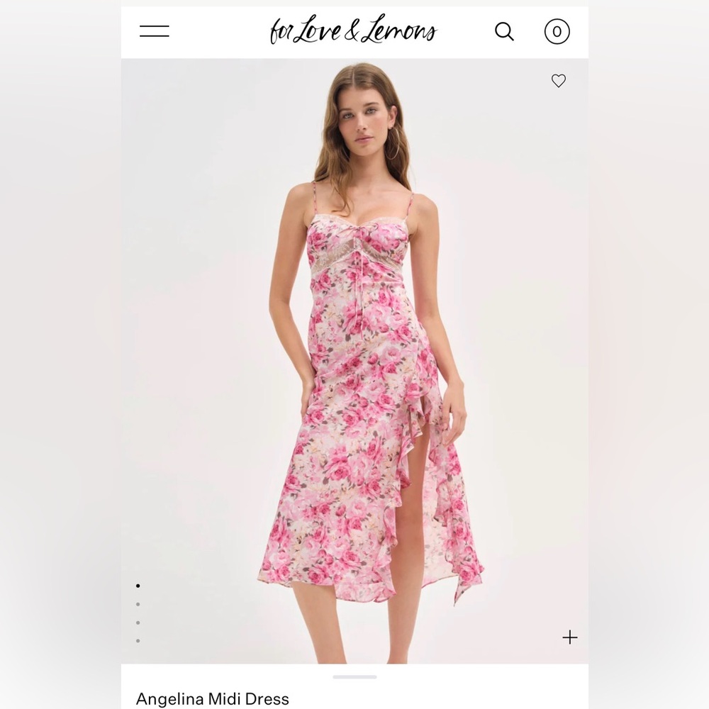 For Love And Lemons Angelina Midi Floral Dress